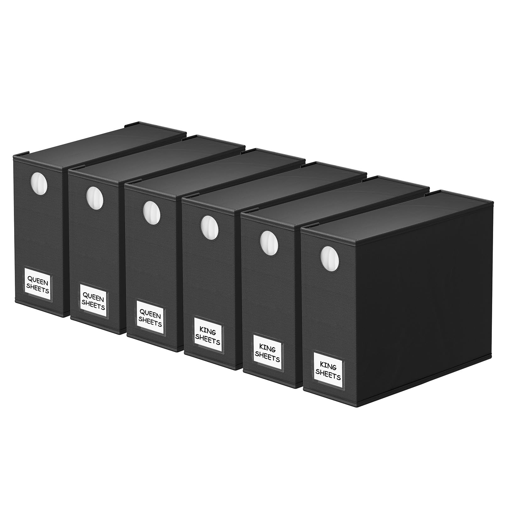 Spaceaid 6 Pack Bed Sheet Organizers And Storage, Foldable Sheet Organizer For Linen Closet, Sheets Set Folder Keeper With Windo